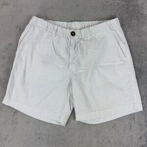 Chubbies Seersucker Striped Shorts Mens Sz L Coastal Prep Stretch Elastic Waist